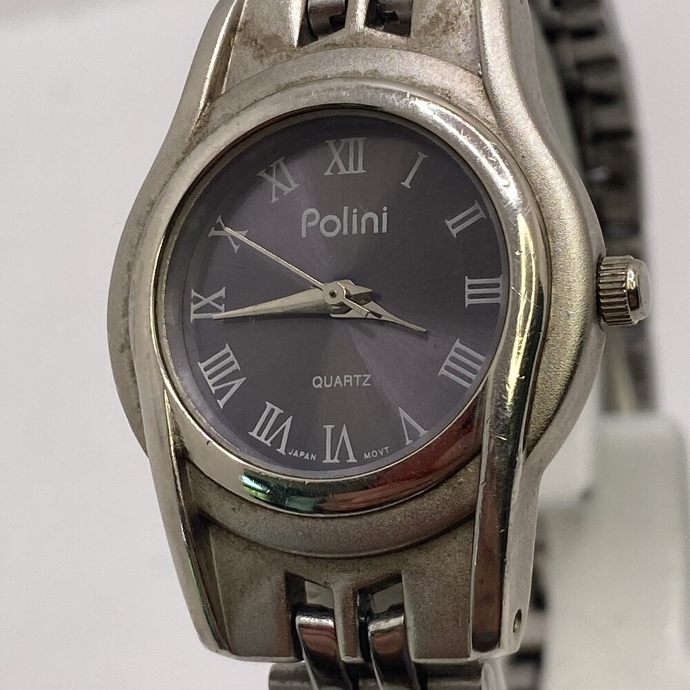 Vintage Polini Silver Watch New Battery Womens